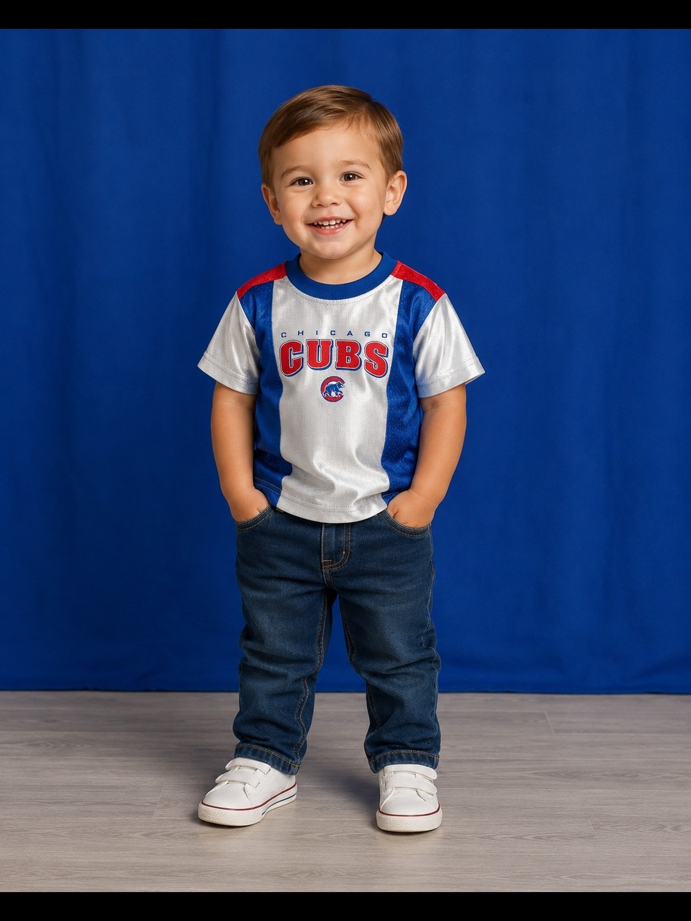Chicago Cubs Toddler Short-Sleeve Team Tee - White/Blue/Red Size 2T